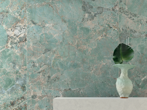 FOYER ROYAL GREEN AMA - Porcelain stoneware wall/floor tiles with marble effect _ Marca Corona